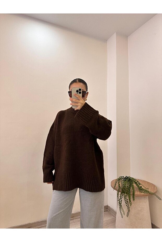 Oversize Pinterest Örme Kazak - 6