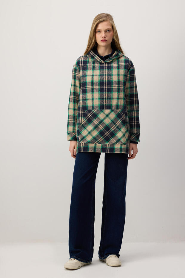 EKOSELİ KAPÜŞONLU SWEATSHIRT - 2