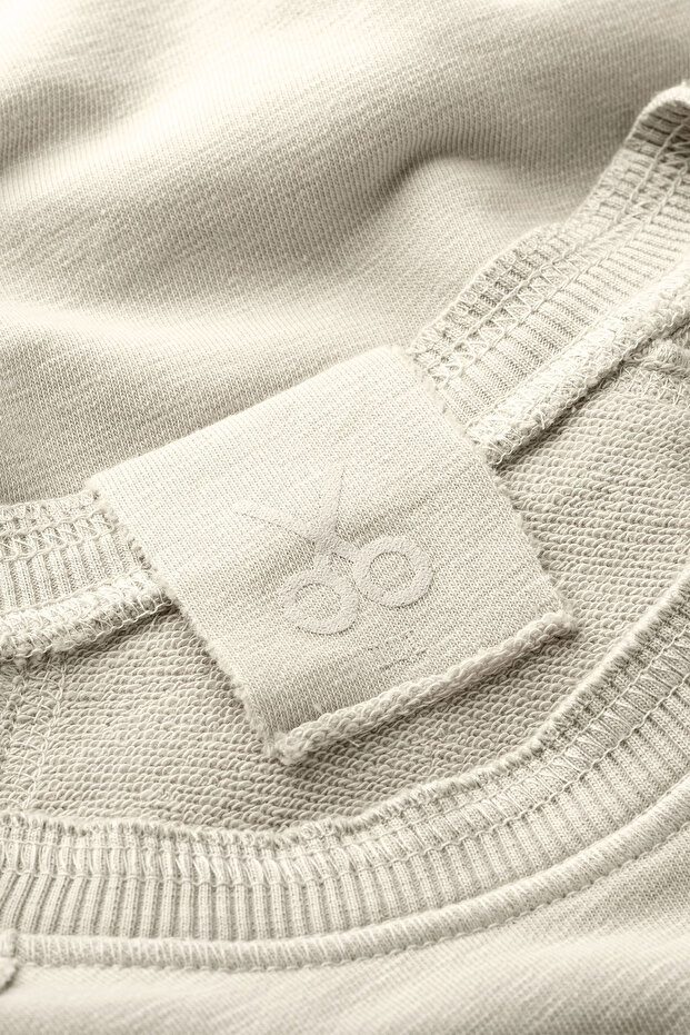 Kadın Çift Taraflı Crop Sweatshirt - Lyume - Bone - 8