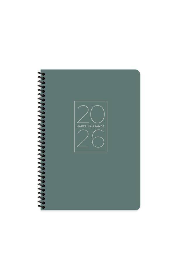 Keskin 2026-20*28 Spiral Weekly Planner-Green