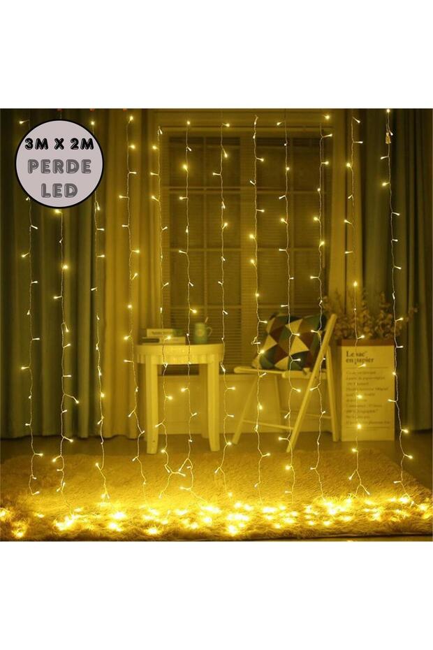 إضاءة LED وظيفية بطول 3×2 مع منافذ USB، 240 مصباح LED، زينة عيد الميلاد