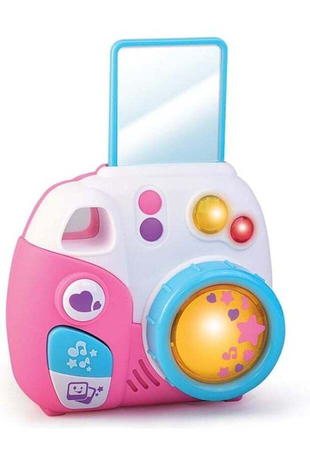 Little Learners My Fun Camera Pink - Light & Sound, Swirling Lens, Flashing Light, 12M+