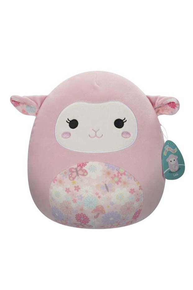 Medium Plush 12 inch Lala Pink Lamb with Floral Ears and Belly Officially Licensed Kellytoy Plush T