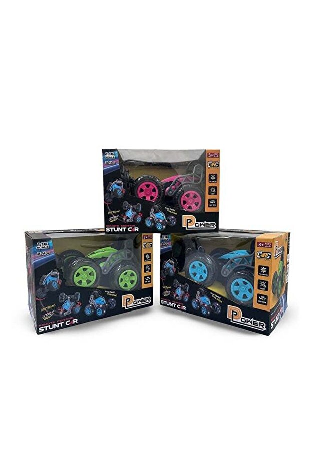 D-Power 1:16 2.4G Remote Control Mini Stunt Car 360 Degree Stunt Car – Blue | Ages 3+ up
