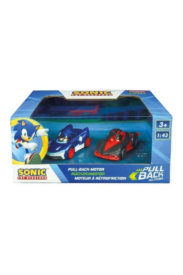 Pull N Speed Sonic The Hedgehog Sonic Vs Shadow Pull-Back Action Motor Cars (1:43, Pack Of 2)