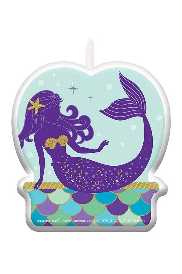Mermaid Wishes Birthday Candle Party Supplies