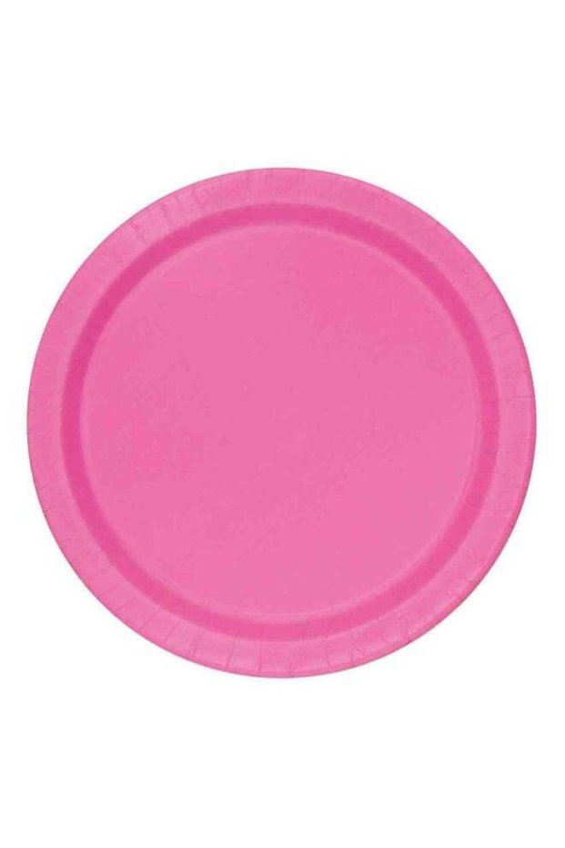 Hot Pink Round Plate 9"