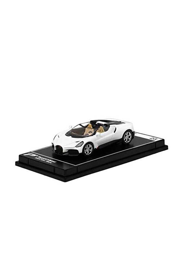 PosterCars - 1:64 Scale Bugatti Mistral (Blanc) Hypercar League Collection – Die-Cast Toy Car for K