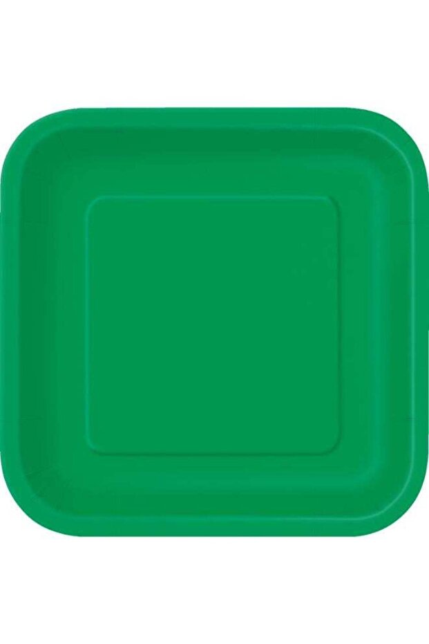 Emerald Green Square Plate 9"