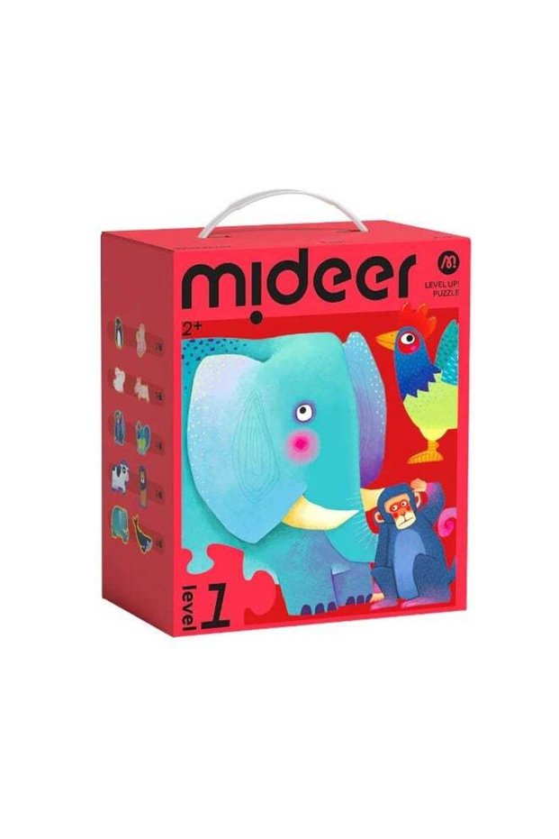 Level Up! Puzzles with Storage Bag – Level 1: Animals (2 to 6 Pieces) | 10 Animal-Themed Puzzles |