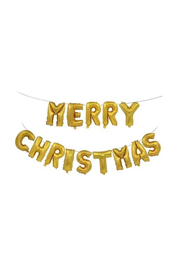 Merry Christmas Letters Hanging Foil Balloon Banner