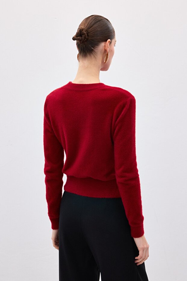 Sakallı Triko - Bordo - 6