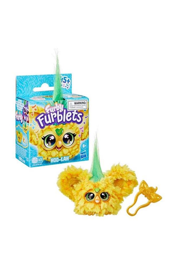 Furblets Hoo-Lah Pineapple Mini Friend, 45+ Sounds & Music, Speaks Only Furbish, Electronic Plush T
