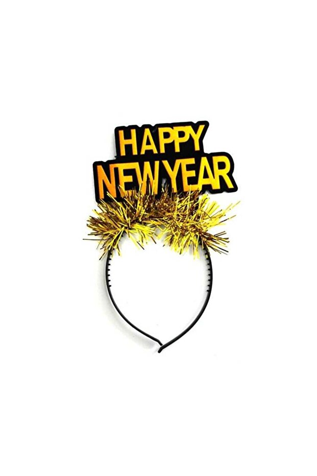 Happy New Year Tiara 1 Piece, Golden Elegance for a Stylish Celebration
