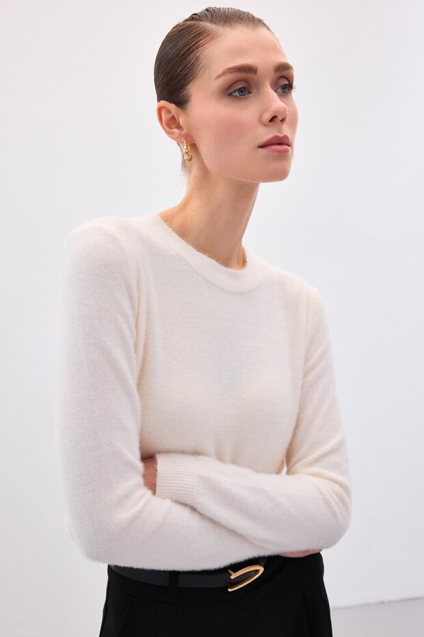 Sakallı Triko - Ekru - 2