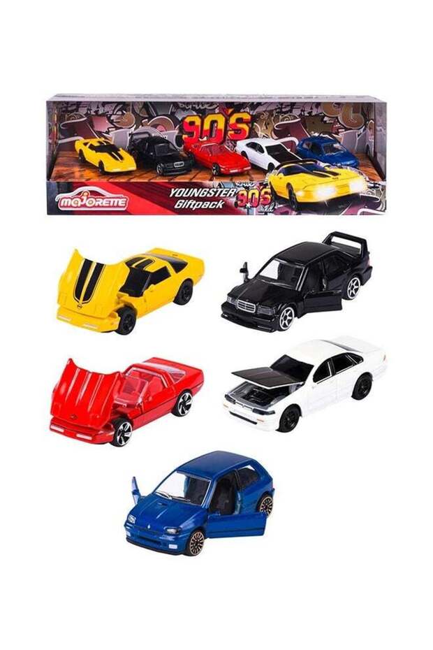 Majorette Youngster 5 Pieces Giftpack – Die-Cast Toy Car for Kids & Collectors