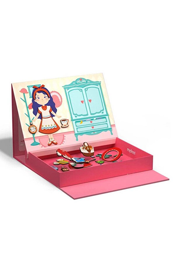 Sweet Girl Magnetic Playset - Creative & Educational Toy for Ages 3+, Shape & Color Learning Game,