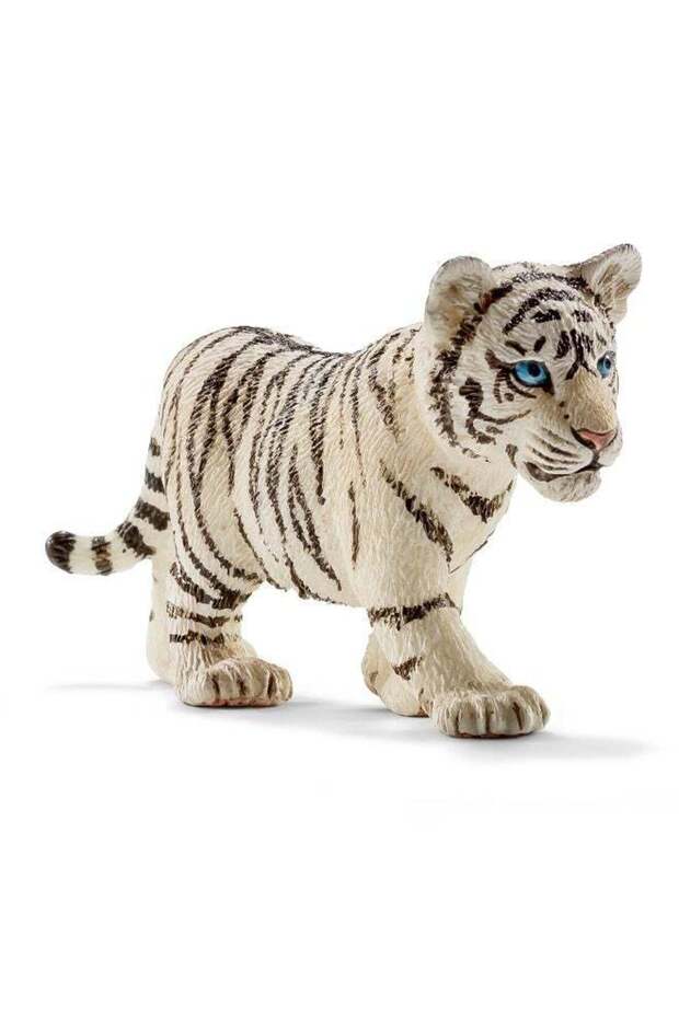 Schleich Wild Life Tiger Cub Figure (White)