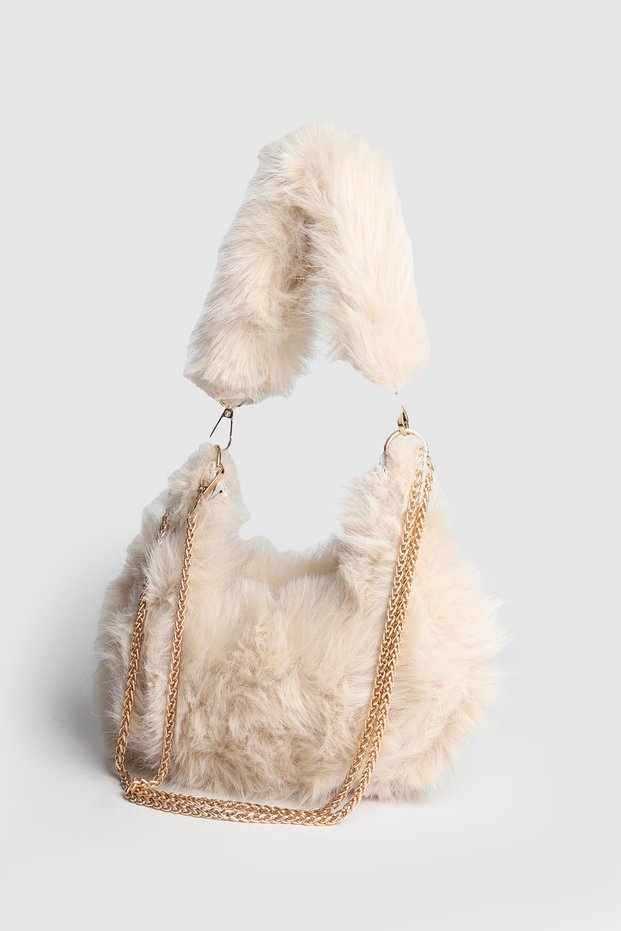 Lagraccio Paris Women's Lior Plush Double Strap Hand and Crossbody Bag