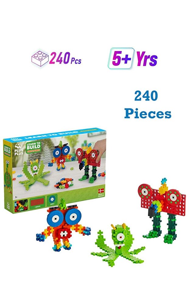 Plus-Plus Learn to Build Set, Mini Interlocking Building Blocks, 3D Puzzle Stem & Art Kit Playset - - 1