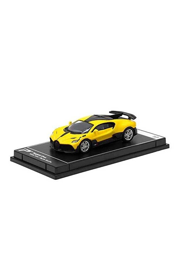 PosterCars - 1:64 Scale Bugatti Divo (Jaune Soufre) Hypercar League Collection – Die-Cast Toy Car f