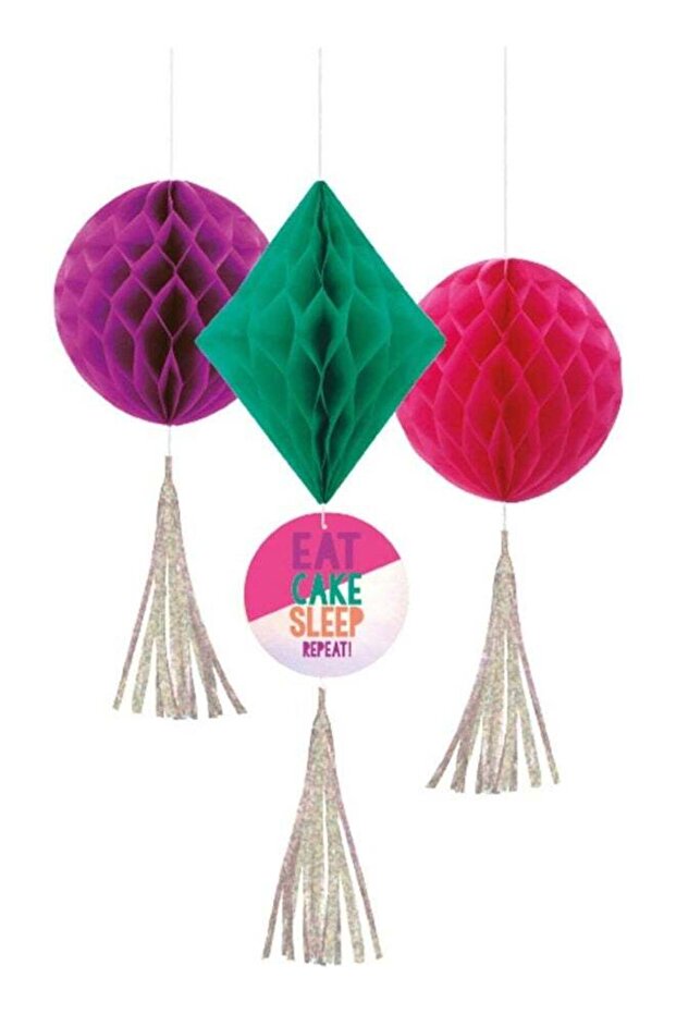 Young and Fab Honeycomb Decorations 3pcs