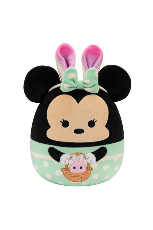 8 inch Minnie in Green Dress Bunny Ears , Officially Licensed Kellytoy Plush Toy, Colorful Soft Toy