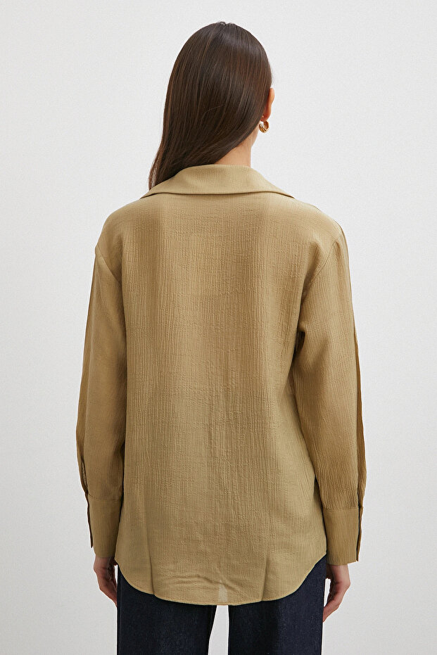 Kraşlı Gömlek Haki - 6