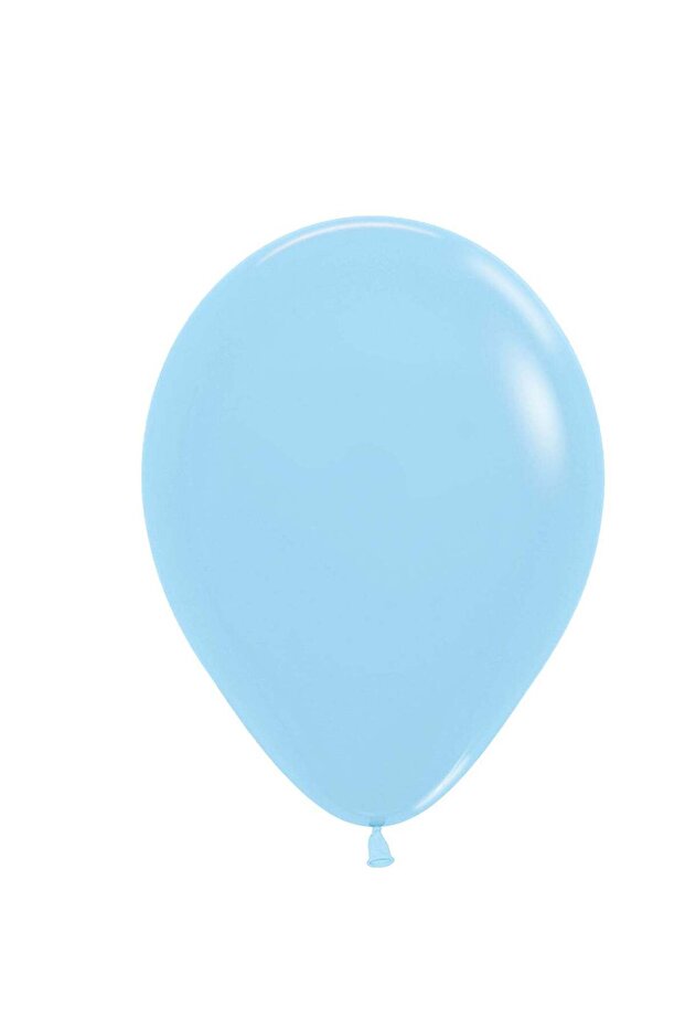Sempertex 50 pcs, 5" Round Balloons, Pastel Matte Blue, Latex Balloons