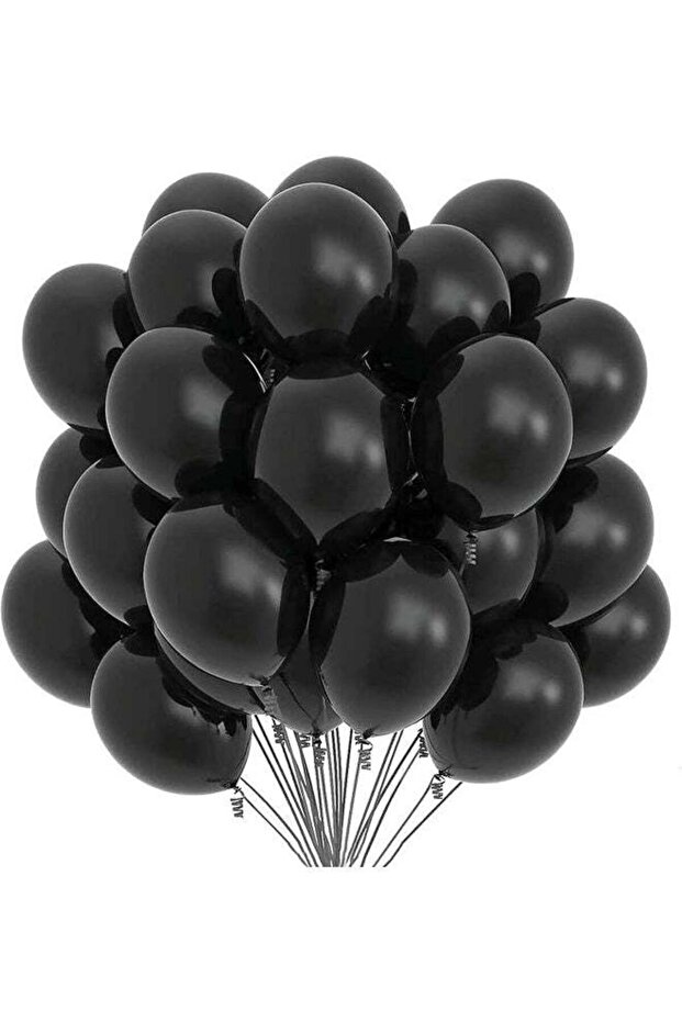 Goldedge – 100 PC Black Latex Balloons, 12 Inch Classic Black Balloons for Chic Events, Halloween,