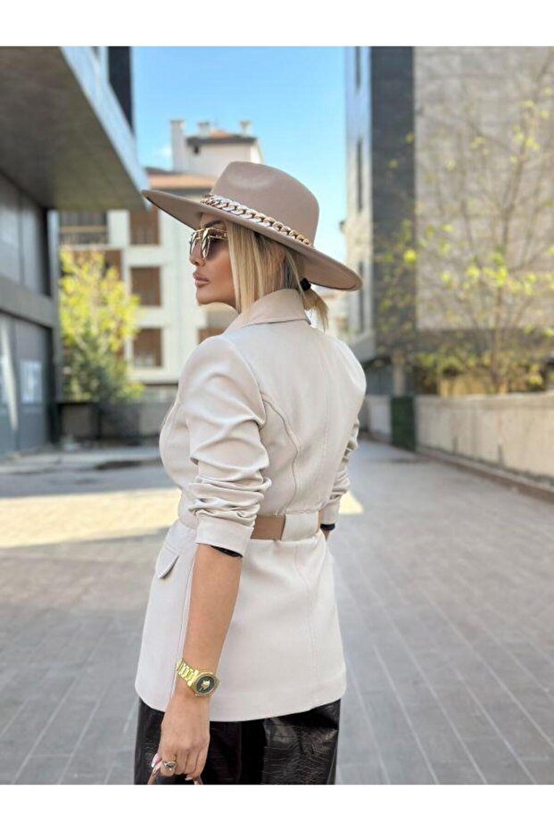 9642 سترة بليزر بحزام حجري - 3