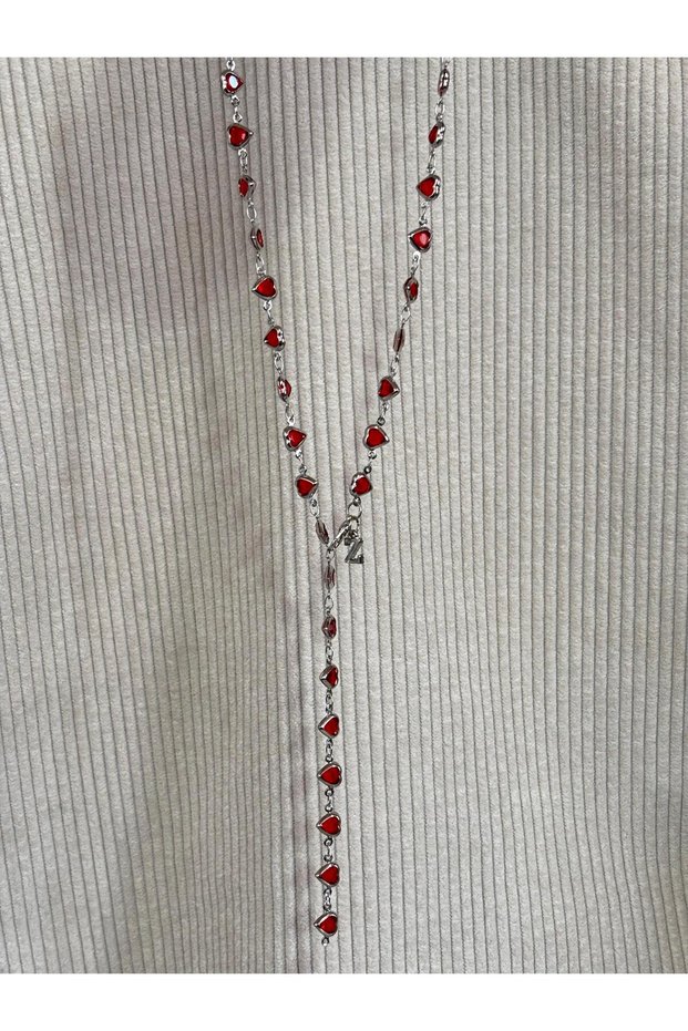 Red Heart Z Letter Women's Y Necklace