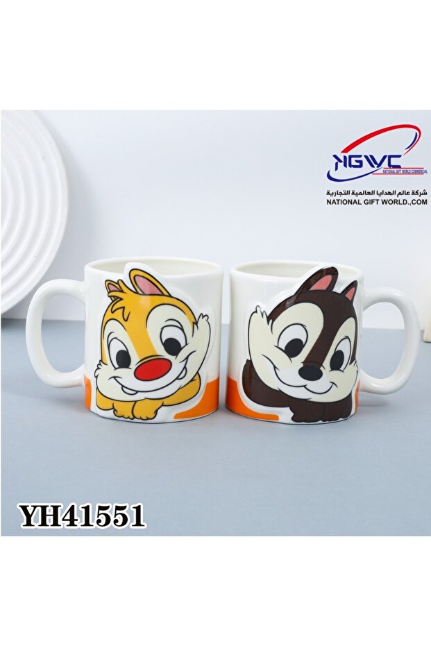 طقم أكواب بتصميم تيك وتاك (Chip 'n' Dale)