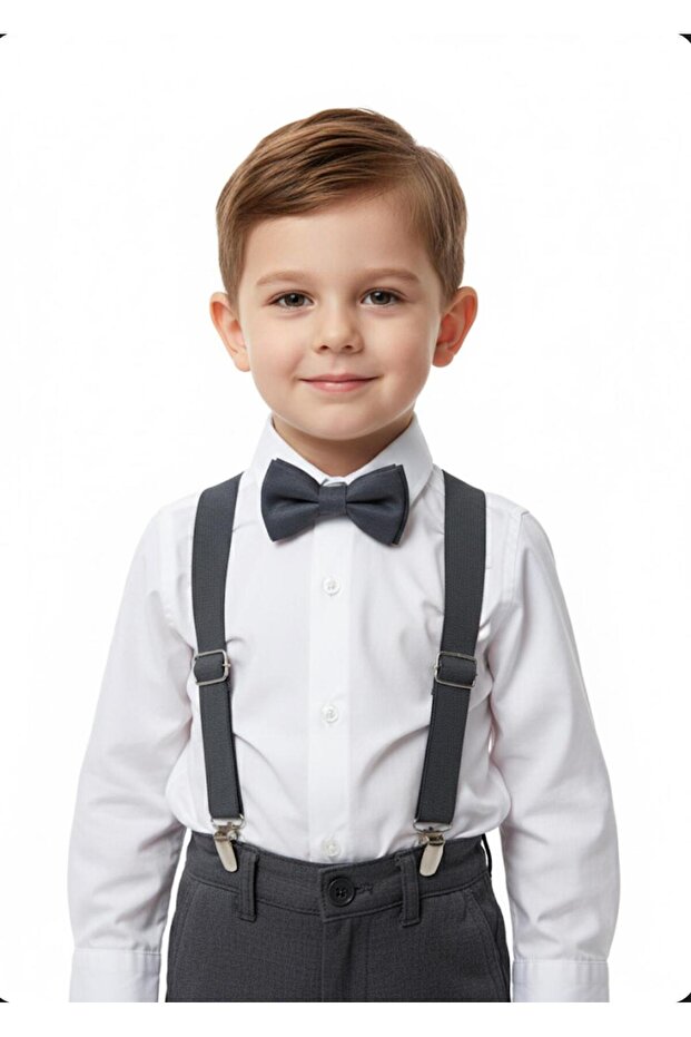 Boy's Trouser Suspenders and Bow Tie Set