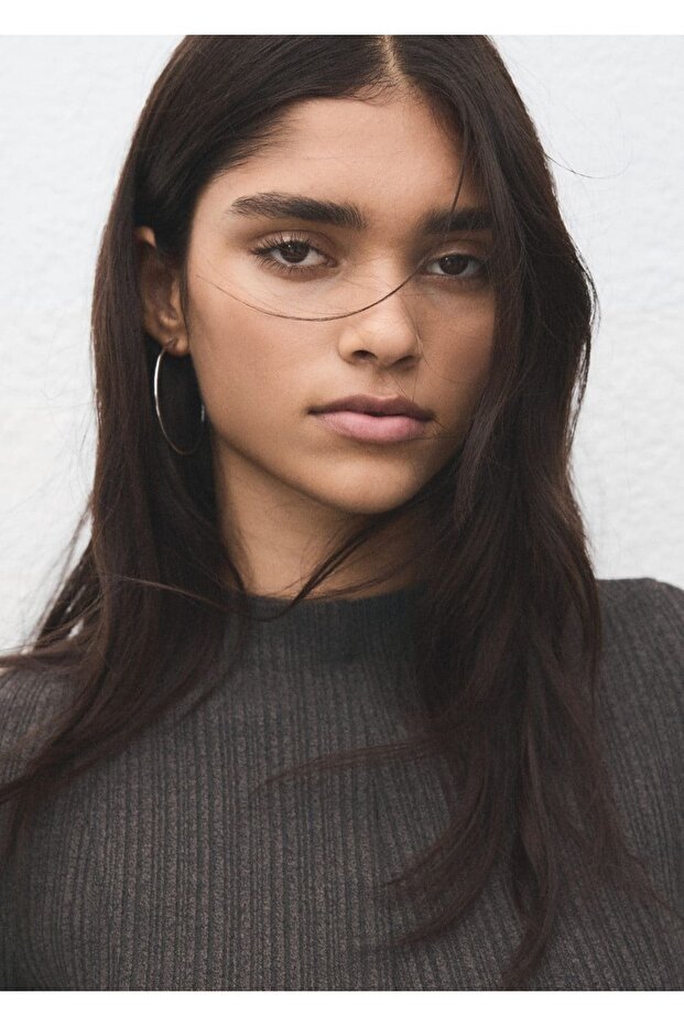 Çan kollu triko elbise - 8