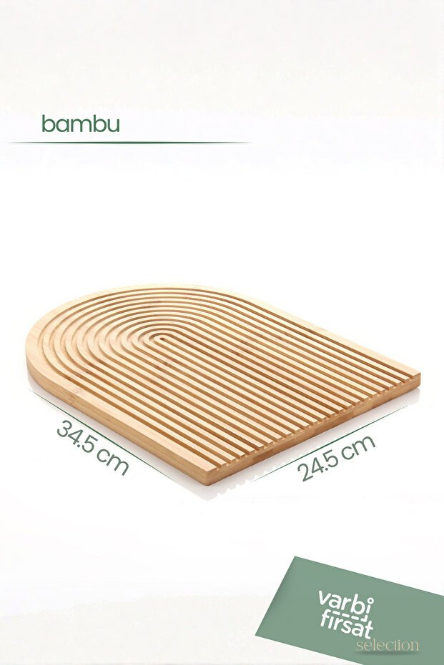 Oval Bambu Sunumluk 24.5 cm x 34.5 cm - 4