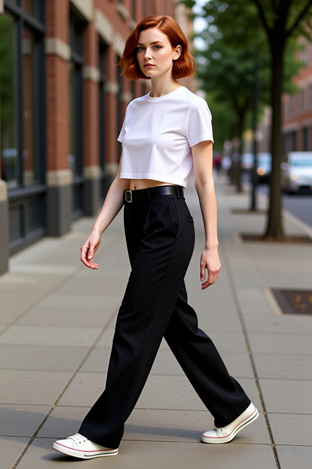 Women's High Waist Wide Leg Woven Pants Functional Durable Quality Comfortable Modern