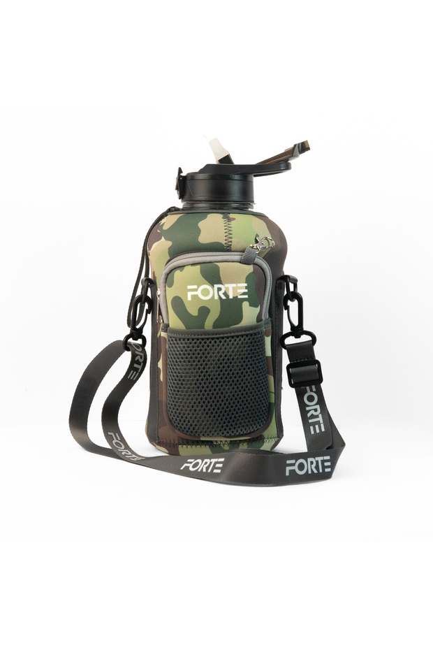 2.2L (74oz) Large BPA-Free Plastic Water Bottle with Sleeve