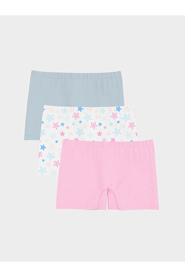 Lcw Kids White Printed Girls' Boxers 3Pcs