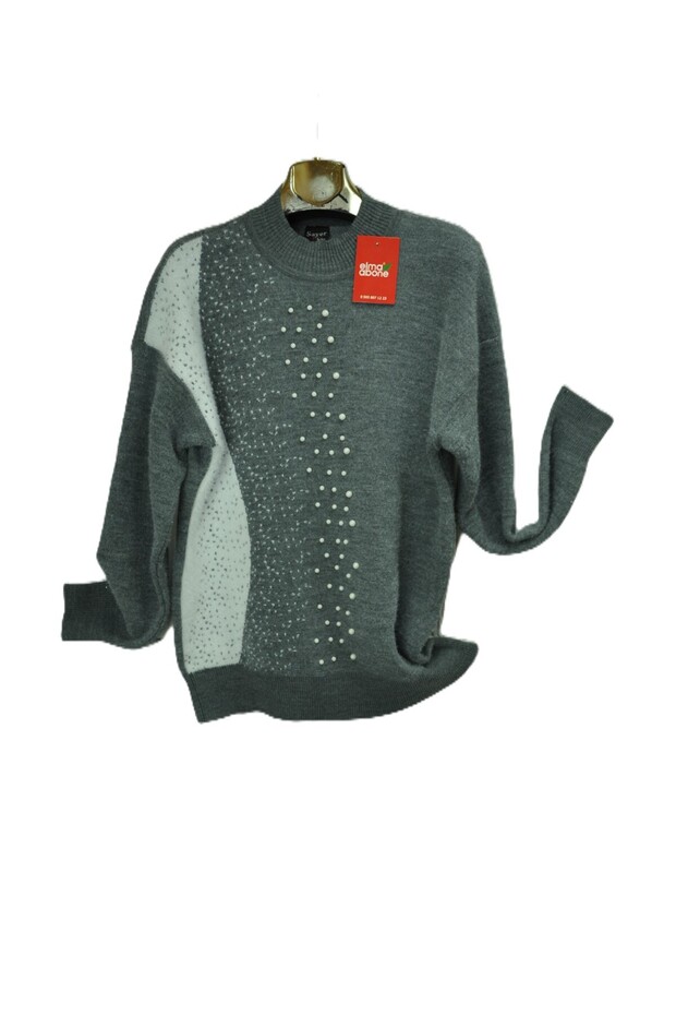 New Season Pearl Bearded Tricot Sweater