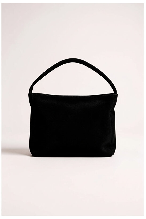 Lola Black Suede Casual Women's Shoulder Bag
