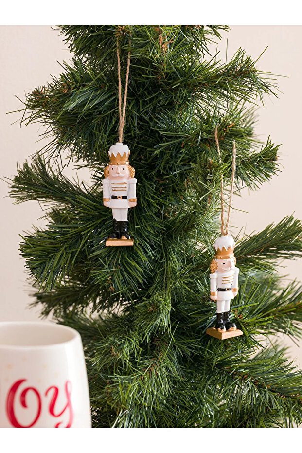 Decorative Christmas Ornament Set of 2 8 cm