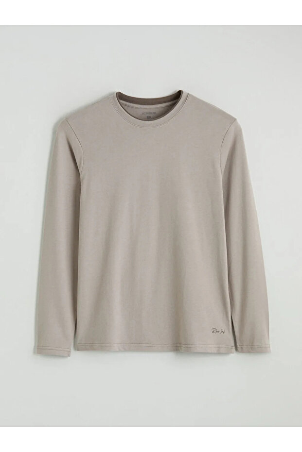 Crew Neck Long Sleeve Men's Pajama Top