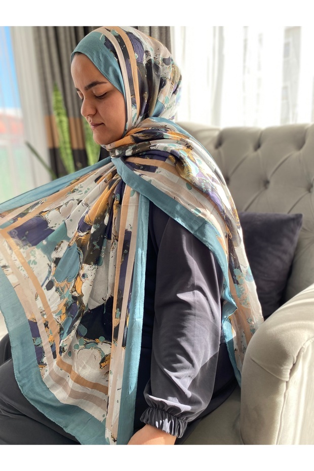 Desenli Bambu Şal - 2