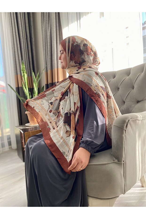 Desenli Bambu Şal - 2