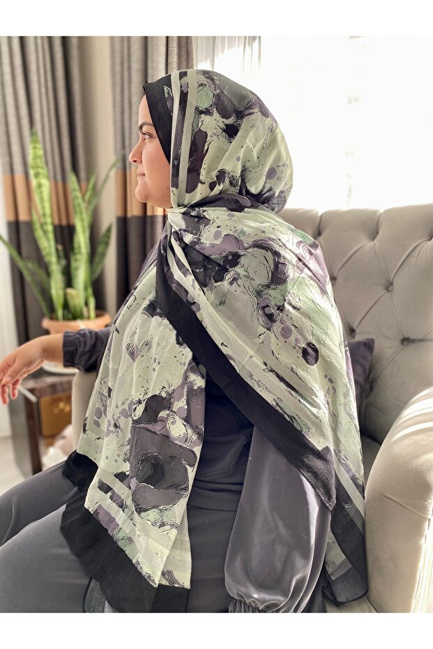 Desenli Bambu Şal - 4