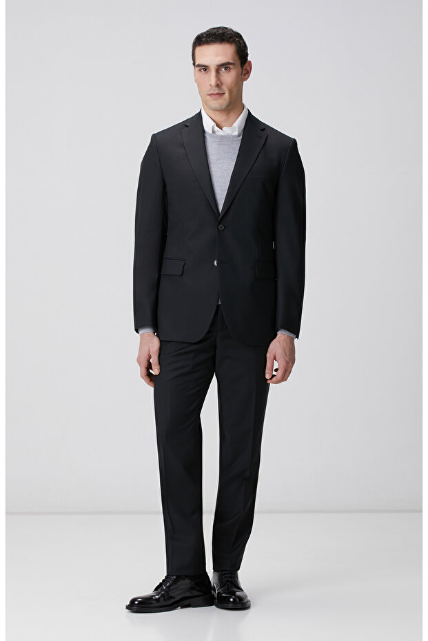 Siyah Yün Takım Elbise - 1