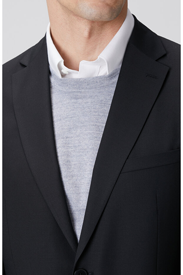 Siyah Yün Takım Elbise - 6