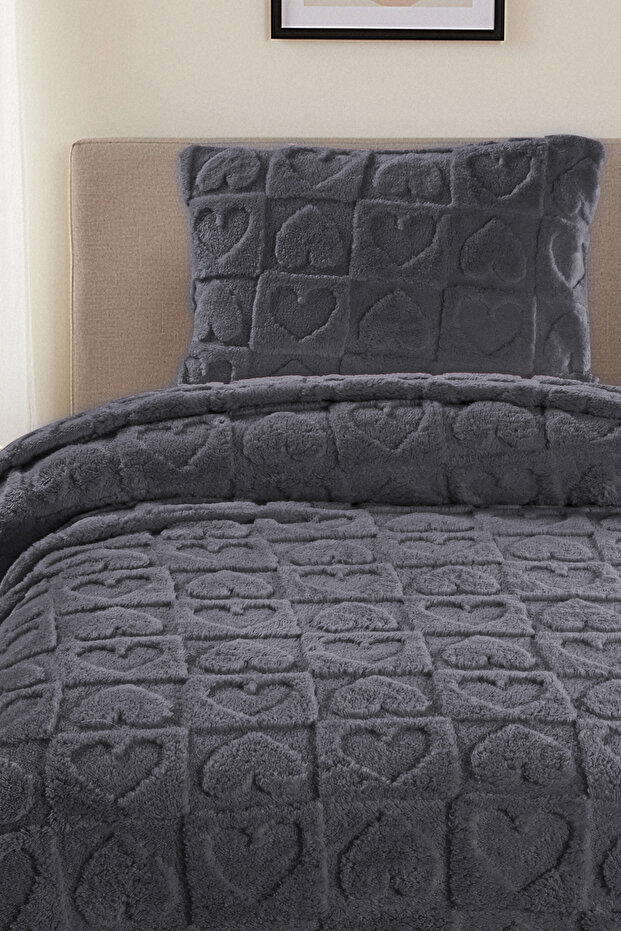 بطانية أمورا بنمط القلب من ويلسوفت مقاس 180×230 + غطاء وسادة ناعم