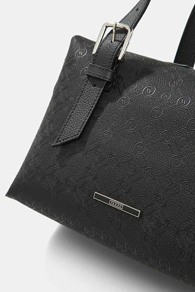 SİYAH MONOGRAM ÇANTA - 5